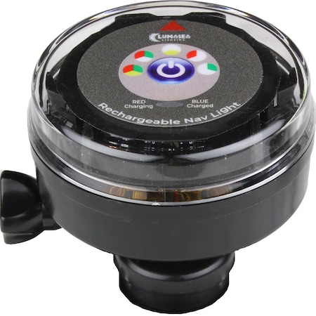 Lunasea Lighting Lunasea Rechargeable Tri-Color Portable Navigation Light No Mount - Black LLB-72BK-UB-00